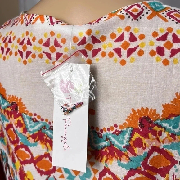 Beaded,tropical,cotton,slight sheer,super lightweight beach,sundress,resortwear - Picture 13 of 14